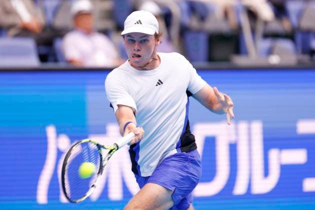 September 28, 2024, Tokyo, Japan: Alex MICHELSEN (USA) hits a return against Christopher O CONNELL (AUS) during the Kinoshita Group Japan Open Tennis Championships 2024 at the Ariake Coloseum. This is the longest-running ATP, Tennis Herren Tour tournament in Asia, first held in 1972. The tournaments run from September 23 to October 1st. Tokyo Japan - ZUMAm191 20240928_aap_m191_052 Copyright: xRodrigoxReyesxMarinx