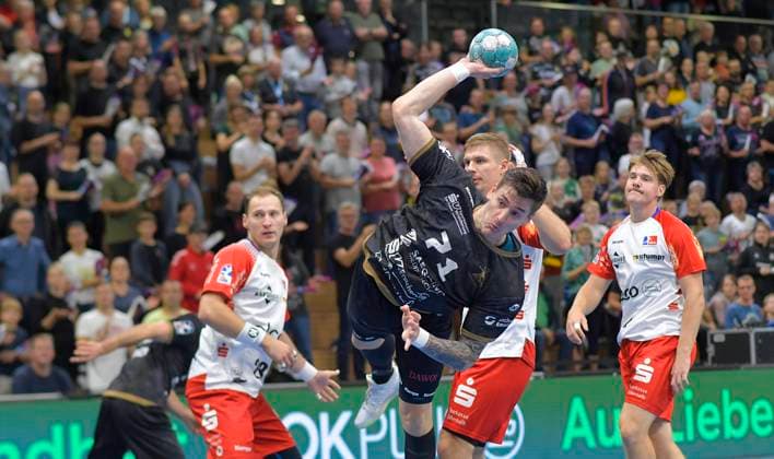 27 09 2024, Dresdens Oliver Seidler Handball, 2 Bundesliga, HC Elbflorenz Dresden HBW Balingen Weilstetten, c Dresden