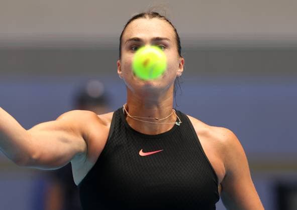 (240928) -- BEIJING, Sept. 28, 2024 -- Aryna Sabalenka of Belarus competes during the women s singles second round match between Aryna Sabalenka of Belarus and Mananchaya Sawangkaew of Thailand at 2024 China Open tennis tournament in Beijing, capital of China, Sept. 28, 2024. ) (SP)CHINA-BEIJING-TENNIS-CHINA OPEN-WOMEN S SINGLES-SECOND ROUND (CN) ZhangxChenlin 