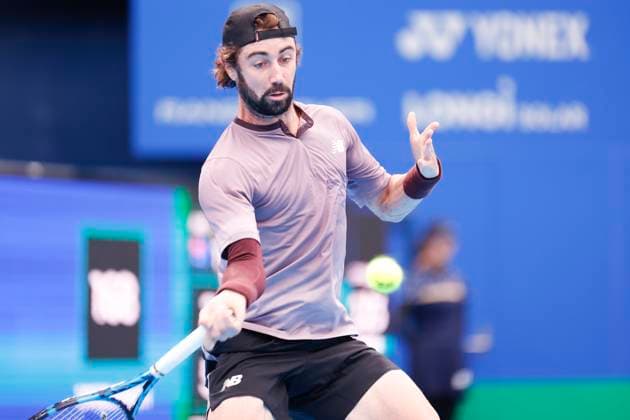 September 28, 2024, Tokyo, Japan: Jordan THOMPSON (AUS) hits a return against Kei NISHIKORI (JPN) during the Kinoshita Group Japan Open Tennis Championships 2024 at the Ariake Coloseum. This is the longest-running ATP, Tennis Herren Tour tournament in Asia, first held in 1972. The tournaments run from September 23 to October 1st. Tokyo Japan - ZUMAm191 20240928_aap_m191_054 Copyright: xRodrigoxReyesxMarinx