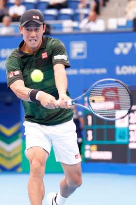 September 28, 2024, Tokyo, Japan: Kei NISHIKORI (JPN) hits a return against Jordan THOMPSON (AUS) during the Kinoshita Group Japan Open Tennis Championships 2024 at the Ariake Coloseum. This is the longest-running ATP, Tennis Herren Tour tournament in Asia, first held in 1972. The tournaments run from September 23 to October 1st. Tokyo Japan - ZUMAm191 20240928_aap_m191_063 Copyright: xRodrigoxReyesxMarinx
