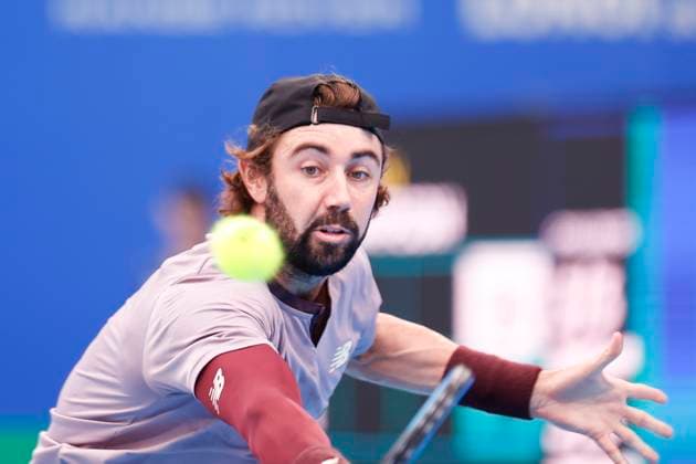 September 28, 2024, Tokyo, Japan: Jordan THOMPSON (AUS) hits a return against Kei NISHIKORI (JPN) during the Kinoshita Group Japan Open Tennis Championships 2024 at the Ariake Coloseum. This is the longest-running ATP, Tennis Herren Tour tournament in Asia, first held in 1972. The tournaments run from September 23 to October 1st. Tokyo Japan - ZUMAm191 20240928_aap_m191_065 Copyright: xRodrigoxReyesxMarinx