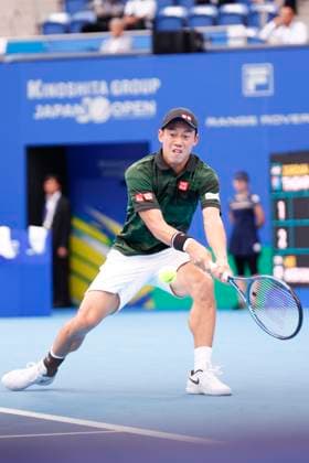 September 28, 2024, Tokyo, Japan: Kei NISHIKORI (JPN) hits a return against Jordan THOMPSON (AUS) during the Kinoshita Group Japan Open Tennis Championships 2024 at the Ariake Coloseum. This is the longest-running ATP, Tennis Herren Tour tournament in Asia, first held in 1972. The tournaments run from September 23 to October 1st. Tokyo Japan - ZUMAm191 20240928_aap_m191_071 Copyright: xRodrigoxReyesxMarinx