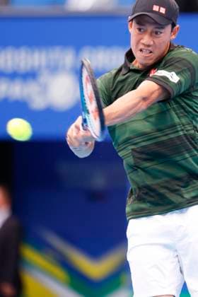 September 28, 2024, Tokyo, Japan: Kei NISHIKORI (JPN) hits a return against Jordan THOMPSON (AUS) during the Kinoshita Group Japan Open Tennis Championships 2024 at the Ariake Coloseum. This is the longest-running ATP, Tennis Herren Tour tournament in Asia, first held in 1972. The tournaments run from September 23 to October 1st. Tokyo Japan - ZUMAm191 20240928_aap_m191_067 Copyright: xRodrigoxReyesxMarinx