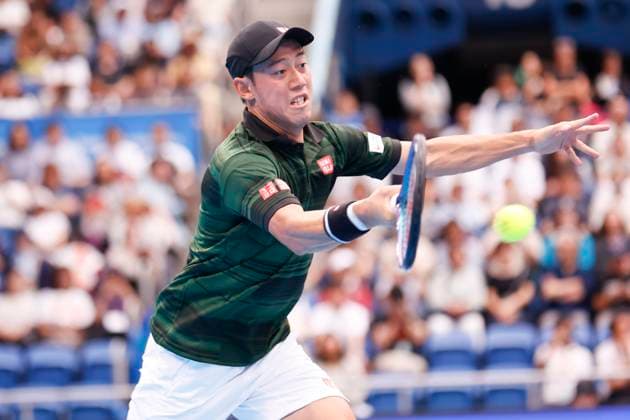 September 28, 2024, Tokyo, Japan: Kei NISHIKORI (JPN) hits a return against Jordan THOMPSON (AUS) during the Kinoshita Group Japan Open Tennis Championships 2024 at the Ariake Coloseum. This is the longest-running ATP, Tennis Herren Tour tournament in Asia, first held in 1972. The tournaments run from September 23 to October 1st. Tokyo Japan - ZUMAm191 20240928_aap_m191_070 Copyright: xRodrigoxReyesxMarinx