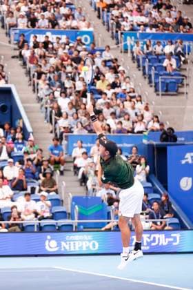 September 28, 2024, Tokyo, Japan: Kei NISHIKORI (JPN) serves against Jordan THOMPSON (AUS) during the Kinoshita Group Japan Open Tennis Championships 2024 at the Ariake Coloseum. This is the longest-running ATP, Tennis Herren Tour tournament in Asia, first held in 1972. The tournaments run from September 23 to October 1st. Tokyo Japan - ZUMAm191 20240928_aap_m191_074 Copyright: xRodrigoxReyesxMarinx