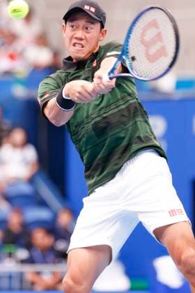 September 28, 2024, Tokyo, Japan: Kei NISHIKORI (JPN) hits a return against Jordan THOMPSON (AUS) during the Kinoshita Group Japan Open Tennis Championships 2024 at the Ariake Coloseum. This is the longest-running ATP, Tennis Herren Tour tournament in Asia, first held in 1972. The tournaments run from September 23 to October 1st. Tokyo Japan - ZUMAm191 20240928_aap_m191_080 Copyright: xRodrigoxReyesxMarinx