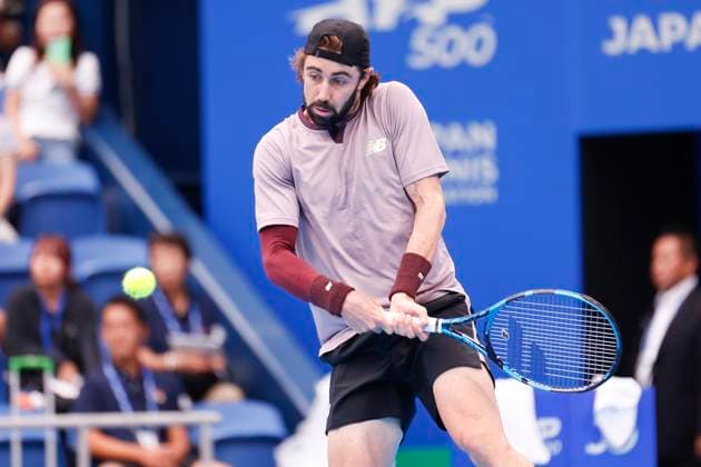 September 28, 2024, Tokyo, Japan: Jordan THOMPSON (AUS) hits a return against Kei NISHIKORI (JPN) during the Kinoshita Group Japan Open Tennis Championships 2024 at the Ariake Coloseum. This is the longest-running ATP, Tennis Herren Tour tournament in Asia, first held in 1972. The tournaments run from September 23 to October 1st. Tokyo Japan - ZUMAm191 20240928_aap_m191_081 Copyright: xRodrigoxReyesxMarinx