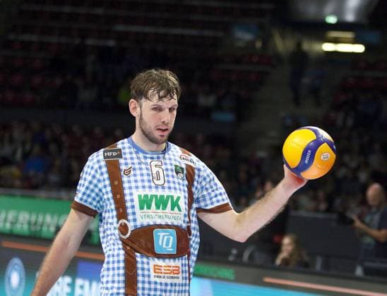 Filip JOHN Herrsching , He Volleyballl, Bundesliga 2024 25 WWK Volleys Herrsching vs Berlin Recycling Volleys, 27 09 24 BMW Park, Munich, Copyright: WolfgangxFehrmann