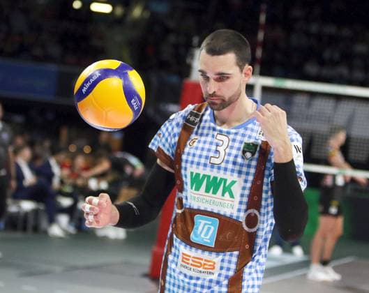 Victor RODRIGUEZ PEREZ Herrsching , He Volleyballl, Bundesliga 2024 25 WWK Volleys Herrsching vs Berlin Recycling Volleys, 27 09 24 BMW Park, Munich, Copyright: WolfgangxFehrmann