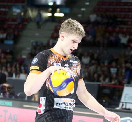 Florian KRAGE Berlin , He Volleyballl, Bundesliga 2024 25 WWK Volleys Herrsching vs Berlin Recycling Volleys, 27 09 24 BMW Park, Munich, Copyright: WolfgangxFehrmann