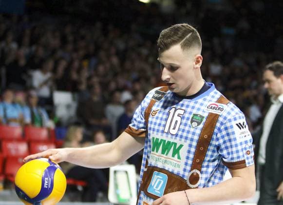 Bence AMBRUS Herrsching , He Volleyballl, Bundesliga 2024 25 WWK Volleys Herrsching vs Berlin Recycling Volleys, 27 09 24 BMW Park, Munich, Copyright: WolfgangxFehrmann