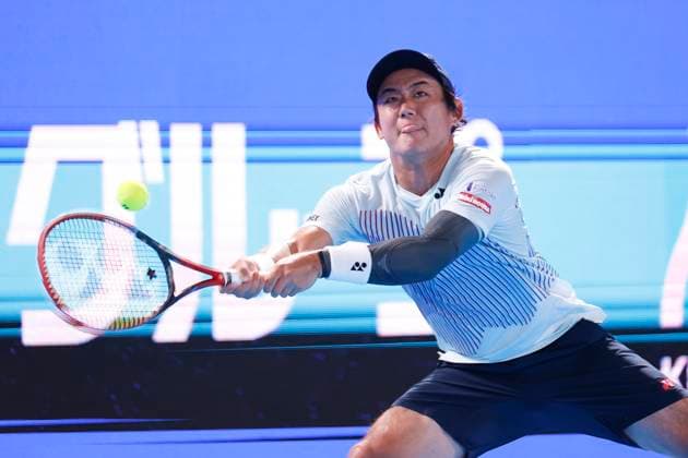 September 28, 2024, Tokyo, Japan: Yoshihito NISHIOKA (JPN) hits a return against Holger RUNE (DEN) during the Kinoshita Group Japan Open Tennis Championships 2024 at the Ariake Coloseum. This is the longest-running ATP, Tennis Herren Tour tournament in Asia, first held in 1972. The tournaments run from September 23 to October 1st. Tokyo Japan - ZUMAm191 20240928_aap_m191_085 Copyright: xRodrigoxReyesxMarinx