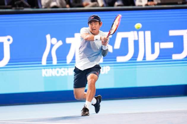 September 28, 2024, Tokyo, Japan: Yoshihito NISHIOKA (JPN) hits a return against Holger RUNE (DEN) during the Kinoshita Group Japan Open Tennis Championships 2024 at the Ariake Coloseum. This is the longest-running ATP, Tennis Herren Tour tournament in Asia, first held in 1972. The tournaments run from September 23 to October 1st. Tokyo Japan - ZUMAm191 20240928_aap_m191_089 Copyright: xRodrigoxReyesxMarinx