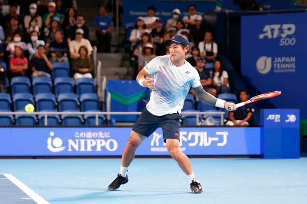 September 28, 2024, Tokyo, Japan: Yoshihito NISHIOKA (JPN) hits a return against Holger RUNE (DEN) during the Kinoshita Group Japan Open Tennis Championships 2024 at the Ariake Coloseum. This is the longest-running ATP, Tennis Herren Tour tournament in Asia, first held in 1972. The tournaments run from September 23 to October 1st. Tokyo Japan - ZUMAm191 20240928_aap_m191_090 Copyright: xRodrigoxReyesxMarinx