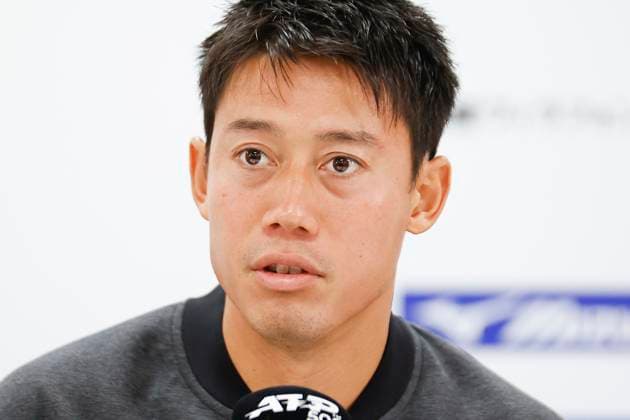 September 28, 2024, Tokyo, Japan: Kei NISHIKORI speaks during a press conference, PK, Pressekonferenz after his match against Jordan THOMPSON for the Kinoshita Group Japan Open Tennis Championships 2024 at the Ariake Coloseum. This is the longest-running ATP, Tennis Herren Tour tournament in Asia, first held in 1972. The tournaments run from September 23 to October 1st. Tokyo Japan - ZUMAm191 20240928_aap_m191_093 Copyright: xRodrigoxReyesxMarinx