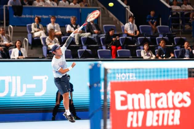 September 28, 2024, Tokyo, Japan: Yoshihito NISHIOKA (JPN) serves against Holger RUNE (DEN) during the Kinoshita Group Japan Open Tennis Championships 2024 at the Ariake Coloseum. This is the longest-running ATP, Tennis Herren Tour tournament in Asia, first held in 1972. The tournaments run from September 23 to October 1st. Tokyo Japan - ZUMAm191 20240928_aap_m191_100 Copyright: xRodrigoxReyesxMarinx