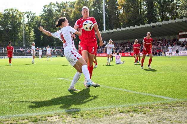 COLOGNE, GERMANY - 28 SEPTEMBER, 2024: The match of Women Bundesliga 1.FC Koeln vs SC Freiburg at  Copyright: xVITALIIxKLIUIEVx