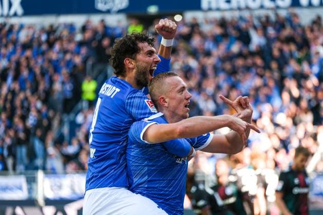 Isac Lidberg SV Darmstadt 98, 07 and Fraser Hornby SV Darmstadt 98, 09 celebrate the goal for 1 0, GER, SV Darmstadt 98 vs 1 FC Magdeburg, Football, 2 Bundesliga, Matchday 7, Season 2024 2025, 28 09 2024 DFL REGULATIONS PROHIBIT ANY USE OF PHOTOGRAPHS as IMAGE SEQUENCES and or QUASI VIDEO GER, SV Darmstadt 98 vs 1 FC Magdeburg, Football, 2 Bundesliga, Matchday 7, Season 2024 2025, 28 09 2024 Darmsatdt Copyright: xEibner-Pressefoto FlorianxWieganx EP_FWD