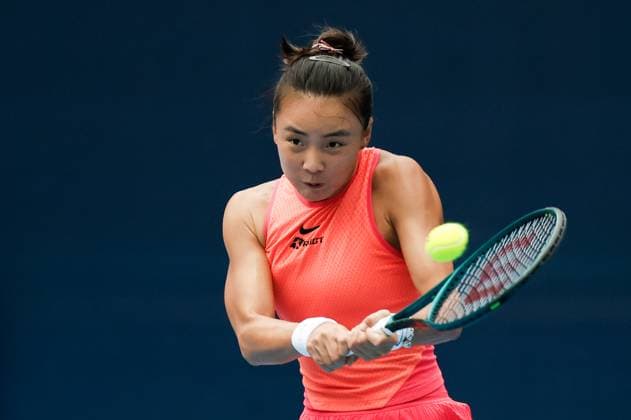 BEIJING, CHINA - SEPTEMBER 28: Yuan Yue of China competes in the Women s Singles Round of 64 match against Karolina Muchova of Czech Republic on day six of 2024 China Open at National Tennis Center on September 28, 2024 in Beijing, China.  Copyright: xVCGx 111520709202