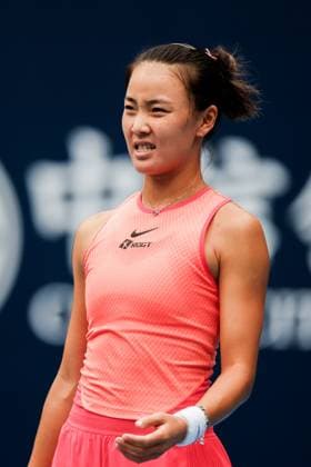 BEIJING, CHINA - SEPTEMBER 28: Yuan Yue of China reacts in the Women s Singles Round of 64 match against Karolina Muchova of Czech Republic on day six of 2024 China Open at National Tennis Center on September 28, 2024 in Beijing, China.  Copyright: xVCGx 111520709223