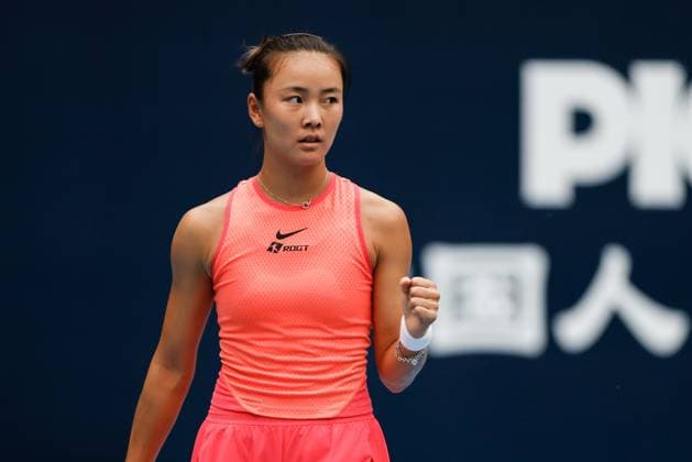 BEIJING, CHINA - SEPTEMBER 28: Yuan Yue of China reacts in the Women s Singles Round of 64 match against Karolina Muchova of Czech Republic on day six of 2024 China Open at National Tennis Center on September 28, 2024 in Beijing, China.  Copyright: xVCGx 111520709210