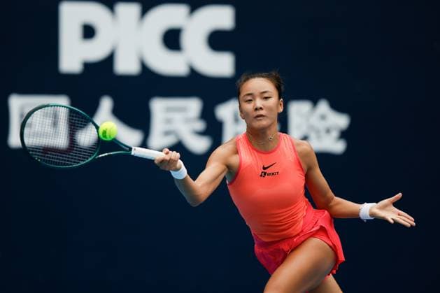 BEIJING, CHINA - SEPTEMBER 28: Yuan Yue of China competes in the Women s Singles Round of 64 match against Karolina Muchova of Czech Republic on day six of 2024 China Open at National Tennis Center on September 28, 2024 in Beijing, China.  Copyright: xVCGx 111520709208