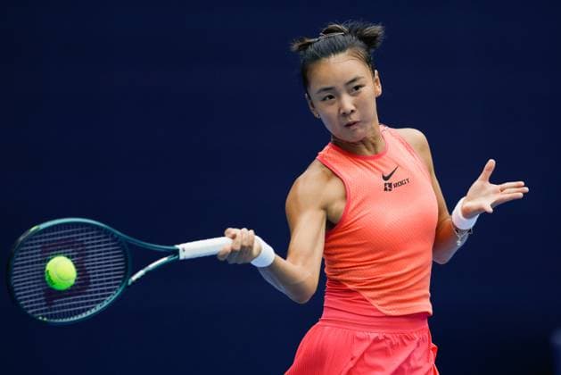 BEIJING, CHINA - SEPTEMBER 28: Yuan Yue of China competes in the Women s Singles Round of 64 match against Karolina Muchova of Czech Republic on day six of 2024 China Open at National Tennis Center on September 28, 2024 in Beijing, China.  Copyright: xVCGx 111520709205