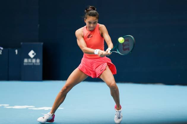BEIJING, CHINA - SEPTEMBER 28: Yuan Yue of China competes in the Women s Singles Round of 64 match against Karolina Muchova of Czech Republic on day six of 2024 China Open at National Tennis Center on September 28, 2024 in Beijing, China.  Copyright: xVCGx 111520709198