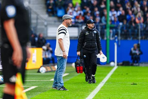 Steffen Baumgart Hambuger SV, Coach GER, Hamburger SV vs SC Paderborn 07, Football, 2 Bundesliga, Matchday 7, Season 2024 2025, 28 09 2024 DFL REGULATIONS PROHIBIT ANY USE OF PHOTOGRAPHS AS IMAGE SEQUENCES AND OR QUASI VIDEO GER, Hamburger SV vs SC Paderborn 07, Football, 2 Bundesliga, Matchday 7, Season 2024 2025, 28 09 2024 Hamburg Copyright: xEibner-Pressefoto MarcelxvonxFehrnx EP_MFN