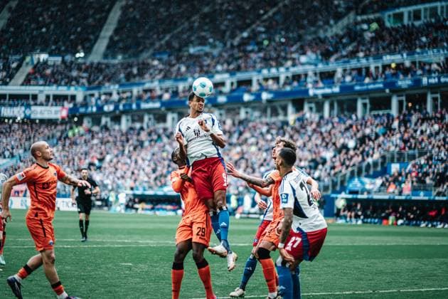 Soccer Men Season 2024 2025 2 Soccer Bundesliga 7 Matchday Hamburger SV vs SC Paderborn 07 28 09 2024 Robert Glatzel 9, HSV at header Hamburg Volksparkstadion Hamburg Germany