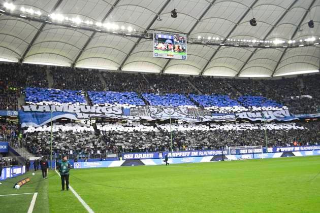 GER 2 FBL,, Hamburger SV vs SC Paderborn 07 28 09 2024, Volksparkstadion, Hamburg, GER 2 FBL, Hamburger SV vs SC Paderborn 07 in the picture Feature choreography of the Suedkruve at the start of the match nordphotoxGmbH xWitke nph00002
