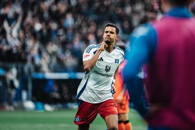 Soccer Men Season 2024 2025 2 Soccer Bundesliga 7 Matchday Hamburger SV vs SC Paderborn 07 28 09 2024 Robert Glatzel 9, HSV Goal celebration Hamburg Volksparkstadion Hamburg Germany