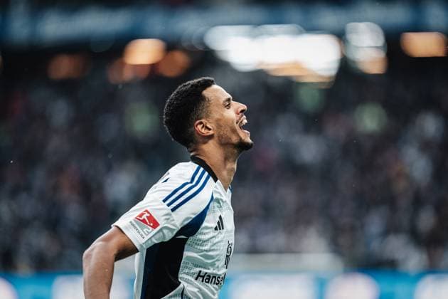 Soccer Men Season 2024 2025 2 Soccer Bundesliga 7 Matchday Hamburger SV vs SC Paderborn 07 28 09 2024 Robert Glatzel 9, HSV Goal celebration Hamburg Volksparkstadion Hamburg Germany