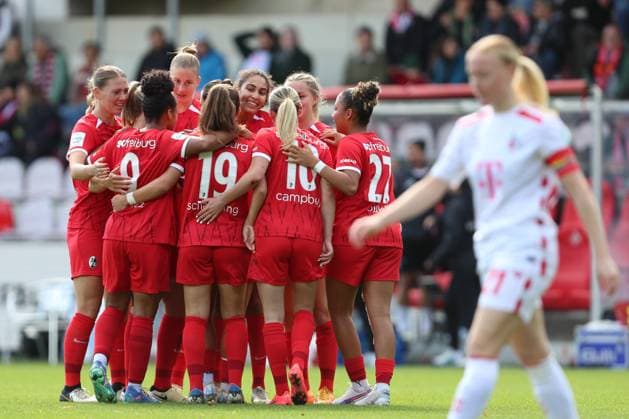 Cora Zicai SC Freiburg celebrates after scoring her team s second goal with teammates during the Woman Bundesliga match between 1 FC Köln and SC Freiburg at Franz Kremer Stadion on September 28, 2024 in Cologne, Germany, Germany Photo by Oliver Kaelke DeFodi Images Cora Zicai SC Freiburg celebrates after scoring her team s second goal with teammates during the Woman Bundesliga match between 1 FC Köln and SC Freiburg at Franz Kremer Stadion on September 28, 2024 in Köln, Germany Photo by Oliver Kaelke DeFodi Images DFL regulations prohibit any use of photographs as image sequences and or quasi video Defodi 003 678 2024 09 28 OK KOESCF 1118 Defodi-003 DFL regulations prohibit any use of photographs as image sequences and or quasi-video.