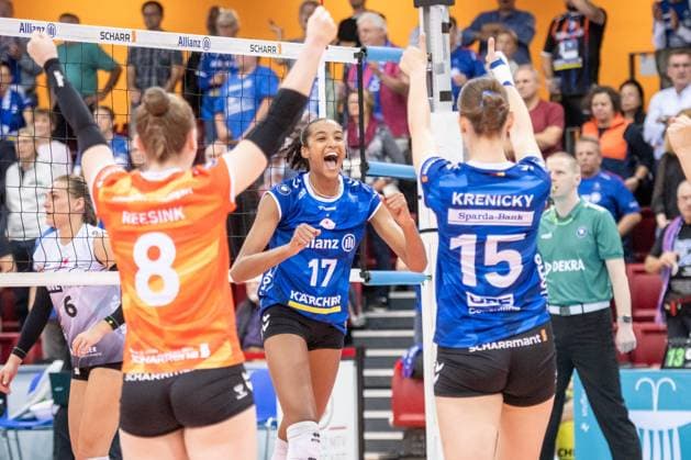 Volleyball, VBL, Women, Allianz MTV Stuttgart - Schwarz-Weiss Erfurt