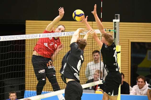 Moritz Rauber TV Rottenburg, 02 GER, TV Rottenburg vs Dentalservice Gust VC Dresden, Volleyball, Men, 2 Bundesliga, Season 24 25, 28 09 2024 GER, TV Rottenburg vs Dentalservice Gust VC Dresden, Volleyball, Men, 2 Bundesliga, Season 24 25, 28 09 2024 Rottenburg Copyright: xEibner-Pressefoto NicolasxWoernx EP_NWN