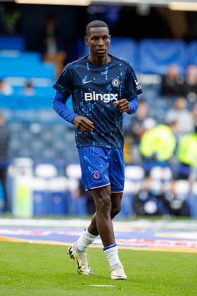 Chelsea FC v Brighton & Hove Albion FC Nicolas Jackson of Chelsea FC warm up ahead of Chelsea FC v Brighton & Hove Albion FC English Premier League match at Stamford Bridge, London, England, United Kingdom on 28 September 2024 Editorial use only. All images are copyright Every Second Media Limited. No images may be reproduced without prior permission. All rights reserved. Premier League and Football League images are subject to licensing agreements with Football DataCo Limited. see https: www.football-dataco.com Copyright: xIMAGO EveryxSecondxMediax ESM-1144-0051