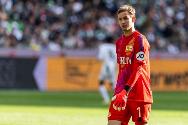 Frederik Roennow Union Berlin, 1 Moenchengladbach, Football 1 Bundesliga 5 Matchday, Matchday 5, Borussia Moenchengladbach 1 FC Union Berlin, 28 09 2024, Borussia Park, Moenchengladbach DFL regulations prohibit any use of photographs as image sequences and or quasi video Â