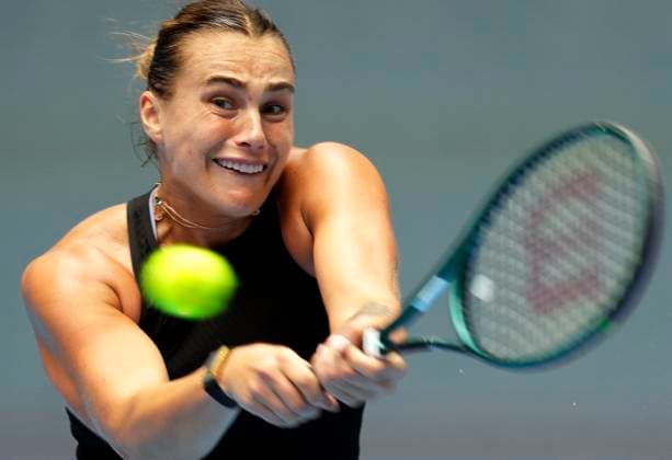 BEIJING, CHINA - SEPTEMBER 28: Aryna Sabalenka of Belarus competes in the Women s Singles Round of 64 match against Mananchaya Sawangkaew of Thailand on day six of 2024 China Open at National Tennis Center on September 28, 2024 in Beijing, China.  Copyright: xBeijingxYouthxDailyx 111520738286