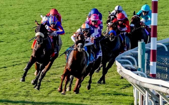 Sport Themen der Woche KW39 Sport Bilder des Tages September 28, 2024, Arcadia, Ca, USA: Johannes (3), ridden by Umberto Rispoli, wins the City of Hope Mile Stakes presented by Myracehorse (Grade 2) on California Crown Stakes Day at Santa Anita Park in Arcadia, California on September 28, 2024. Eclipse Sportswire CSM Arcadia USA - ZUMAcs17 20240928_faf_cs17_011 Copyright: xTeresaxPoplinx