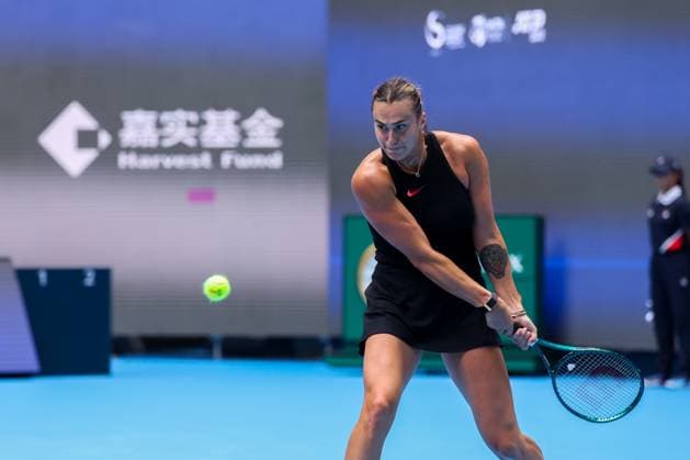 BEIJING, CHINA - SEPTEMBER 28: Aryna Sabalenka of Belarus competes in the Women s Singles Round of 64 match against Mananchaya Sawangkaew of Thailand on day six of 2024 China Open at National Tennis Center on September 28, 2024 in Beijing, China.  Copyright: xVCGx 111520849413