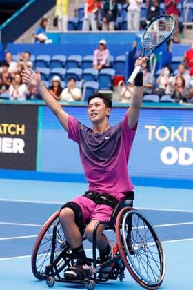 September 29, 2024, Tokyo, Japan: Tokito ODA (JPN) celebrates after winning the Wheelchair Men s Singles final match against Gustavo FERNANDEZ (ARG) during the Kinoshita Group Japan Open Tennis Championships 2024 at the Ariake Colosseum. This is the longest-running ATP, Tennis Herren Tour tournament in Asia, first held in 1972. The tournaments run from September 23 to October 1st. Oda won 6 3, 6 4. Tokyo Japan - ZUMAm191 20240929_aap_m191_003 Copyright: xRodrigoxReyesxMarinx