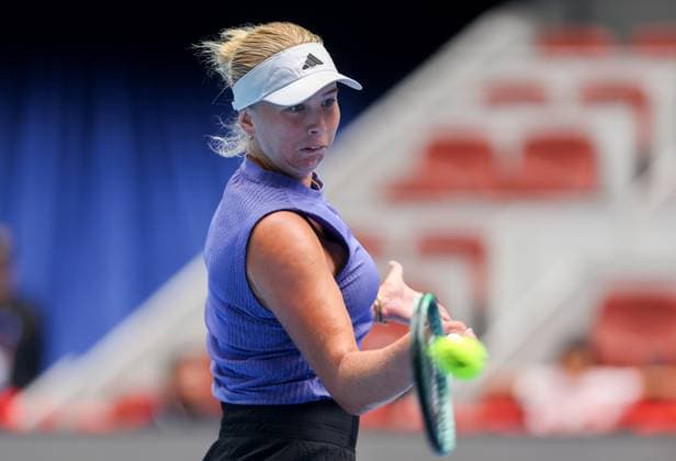 BEIJING, CHINA - SEPTEMBER 28: Clara Tauson of Denmark reacts in the Women s Singles Round of 64 match against Jasmine Paolini of Italy on day six of 2024 China Open at National Tennis Center on September 28, 2024 in Beijing, China.  Copyright: xVCGx 111520850055