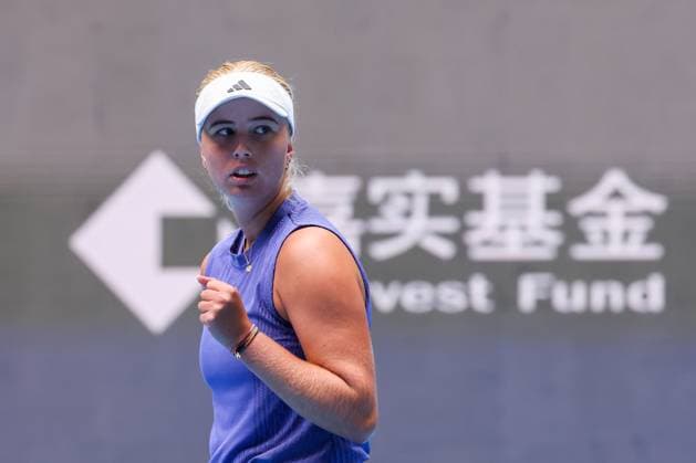 BEIJING, CHINA - SEPTEMBER 28: Clara Tauson of Denmark reacts in the Women s Singles Round of 64 match against Jasmine Paolini of Italy on day six of 2024 China Open at National Tennis Center on September 28, 2024 in Beijing, China.  Copyright: xVCGx 111520849950