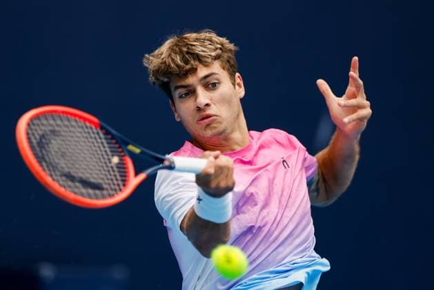 BEIJING, CHINA - SEPTEMBER 28: Flavio Cobolli of Italy competes in the Men s Singles Round of 16 match against Pavel Kotov of Russia on day six of 2024 China Open at National Tennis Center on September 28, 2024 in Beijing, China.  Copyright: xVCGx 111520849117
