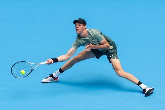 BEIJING, CHINA - SEPTEMBER 28: Jannik Sinner of Italy competes in the Men s Singles Round of 16 match against Roman Safiullin of Russia on day six of 2024 China Open at National Tennis Center on September 28, 2024 in Beijing, China.  Copyright: xVCGx 111520849704