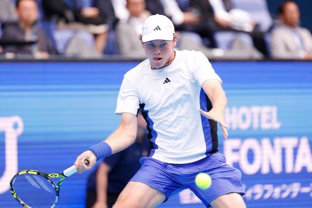 September 29, 2024, Tokyo, Japan: Alex MICHELSEN (USA) hits a return against Tomas MACHAC (CZE) during the Kinoshita Group Japan Open Tennis Championships 2024 at the Ariake Coloseum. This is the longest-running ATP, Tennis Herren Tour tournament in Asia, first held in 1972. The tournaments run from September 23 to October 1st. Tokyo Japan - ZUMAm191 20240929_aap_m191_016 Copyright: xRodrigoxReyesxMarinx