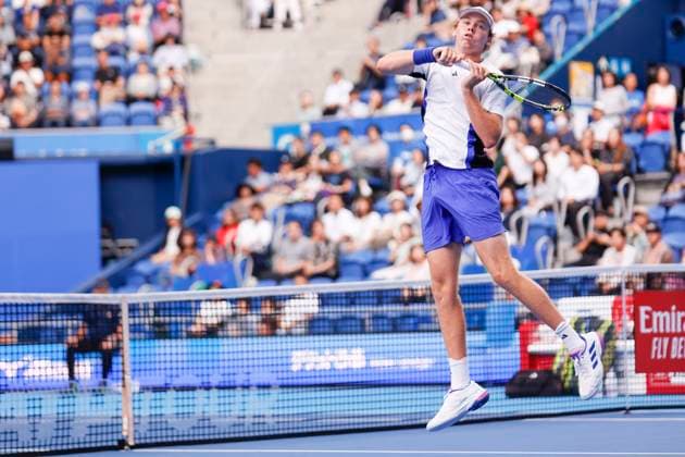 September 29, 2024, Tokyo, Japan: Alex MICHELSEN (USA) in action against Tomas MACHAC (CZE) during the Kinoshita Group Japan Open Tennis Championships 2024 at the Ariake Coloseum. This is the longest-running ATP, Tennis Herren Tour tournament in Asia, first held in 1972. The tournaments run from September 23 to October 1st. Tokyo Japan - ZUMAm191 20240929_aap_m191_019 Copyright: xRodrigoxReyesxMarinx