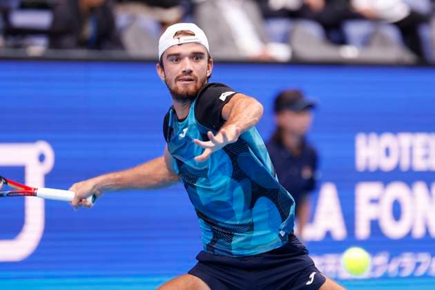 September 29, 2024, Tokyo, Japan: Tomas MACHAC (CZE) hits a return against Alex MICHELSEN (USA) during the Kinoshita Group Japan Open Tennis Championships 2024 at the Ariake Coloseum. This is the longest-running ATP, Tennis Herren Tour tournament in Asia, first held in 1972. The tournaments run from September 23 to October 1st. Tokyo Japan - ZUMAm191 20240929_aap_m191_032 Copyright: xRodrigoxReyesxMarinx